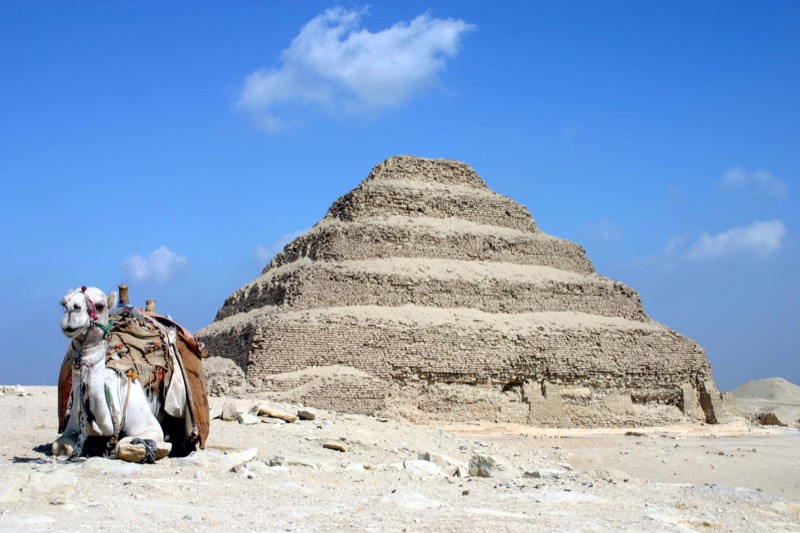 The Step Pyramid of Djoser at Saqqara viewed from the south